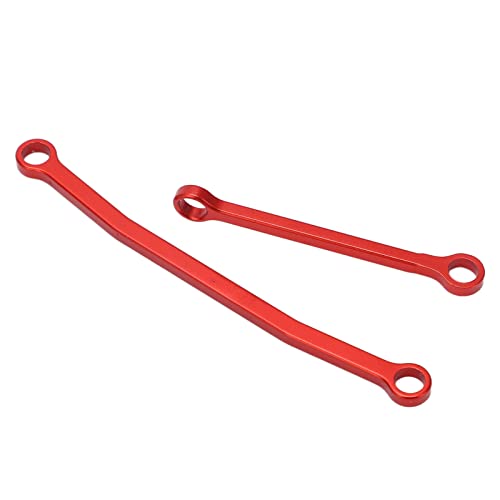 Alomejor RC-Auto-Lenkstange, 1/24 Spurstangen-Kit aus Aluminiumlegierung F&uuml;R FMS FCX24 Crawler-Ersatz (Rot)