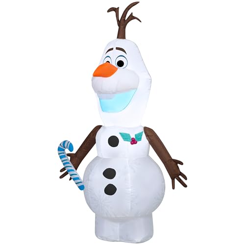 Gemmy Christmas Airblown Inflatable Olaf Disney 4 ft Tall Multicolored