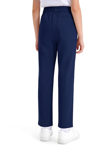 Image of KEREDA Girls School Uniform Slim Fit Pants with Pockets School Skinny Pants