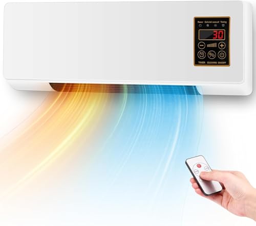 La Mejor Recopilación de Calentador de Pared Electrico Top 10. 49 BeaoWink Calentador de Pared Inteligente, 1500W Calentador de Aire Acondicionado Portátil, 6H Temporizador, Pantalla LED con Control Remoto, Refrigeración y Calefacción, para...