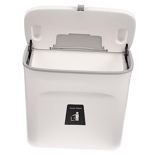 Caneca de basura rectangular para pared color blanco miniatura 1