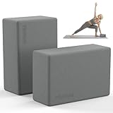 PROIRON Yoga Blocks, 2 Pack Supportive High Density Premium Eva Foam, Soft Non-Slip Surface with Curved Edges Stretch Blocks for Yoga, Pilates, Stretching