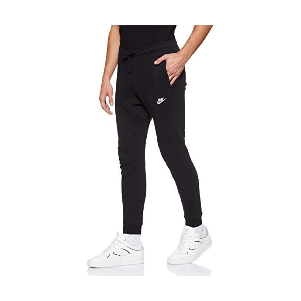 Mens-Nike-Sportswear-Club-Jogger-Sweatpant Nike Men's Sportswear Club Joggers, Black/White, Medium