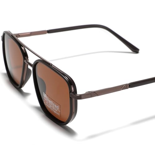 Square Polarized Sunglasses Unisex Metal Alloy TR90 Frame Sun Glasses Polygon Driving Eyewear4