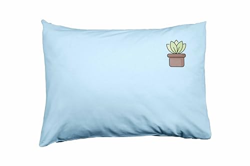 Bona Basics, Decorative Cushion Cover, Decorative Cushion Cover, Home Decoration, for Sofa, Cafe, Size: 50 x 35 cm, Colour: Light Blue