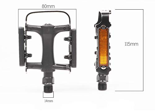 Tongli 1 Pair Aluminum Alloy Antiskid Durable Resin Sealed Bearing Axle Bike Pedals For Mountain Bikes And Hybrid Bicycles, 9/16 Inch (Silver) #TOP3