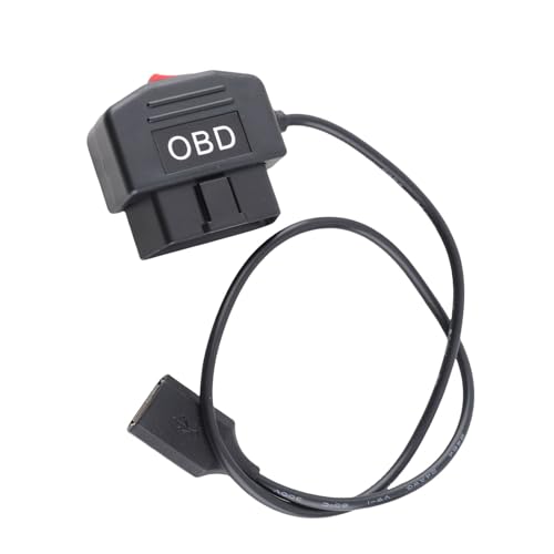 Câble Adaptateur d'alimentation OBD, Mode ACC, Chargeur OBD, Protection Basse Tension, Panne de Courant Automatique avec Bouton de Commutation pour le Chargement de Téléphone