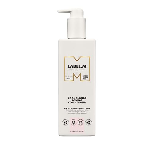 LABEL.M Cool Blonde Toning Conditioner neutralise les reflets jaunes des cheveux blonds 300ml