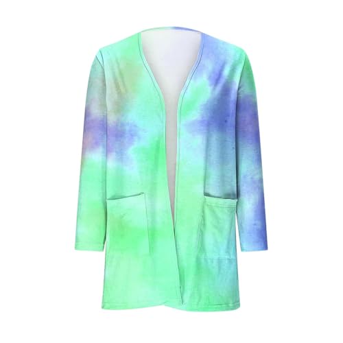 Tie Dye Cardigans for Girls Kids Open Front Long Sleeve Cardigan Sweater Coats Fall Tops with Pockets 5-14 Years4
