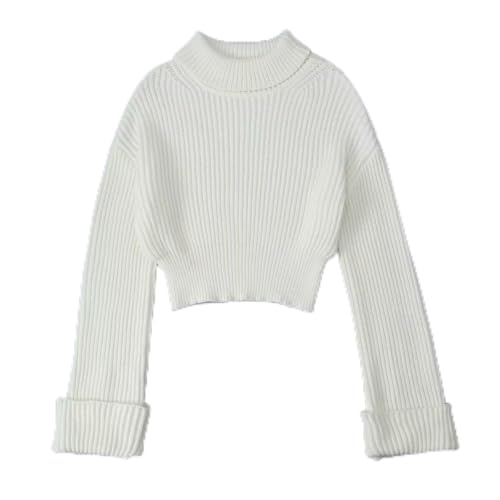 Minimalist Women's Pullover Sweater Women Tops Collect Waist Long Sleeve Loose Knitwear Winter Sweaters