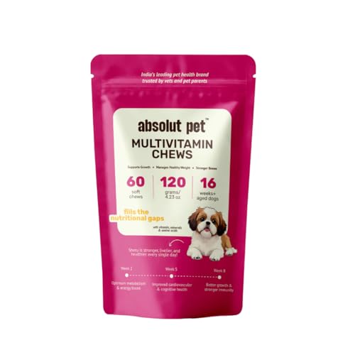 Image of Absolut Pet 12-in-1 Multivitamins for Dogs, Chews That Support Bone & Muscle Health with Vitamins A, D, E, K, Biotin and Zinc (90 Chews)