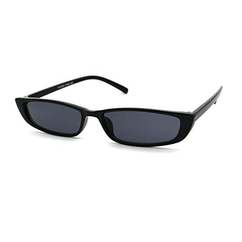 Mod Narrow Rectangular Retro Dad Shade Pleastic Sunglasses