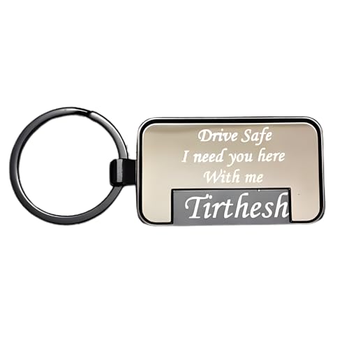 Vivatra Personalized Metal Keychain with Custom Name | Custom Engraved Name Key Ring | Stylish Metal Key Holder for Car, Bike & House Keys | Personalized Gift for Men & Women