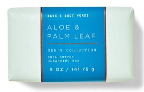 Bath and Body Works Shea Butter Cleansing Bar Soap 4.2 oz (Aloe &amp; Palm Leaf)