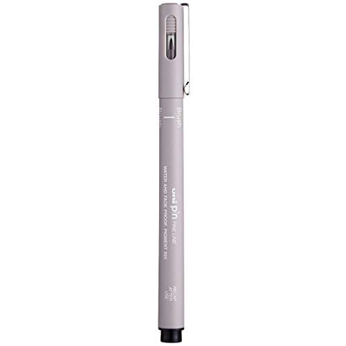 Image of uni-ball PIN-200 Fine Line Brush Pen, Water & Fade Proof Pigment Ink, Light Grey Ink, Pack of 1