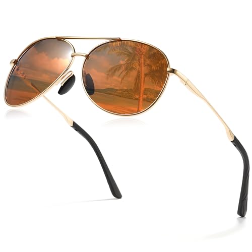 Image of Cyxus Aviator Sunglasses for Men Polarized UV400 Protection 1489 | Anti Glare,Davos Style,Military Pilot Sunglasses,Ideal for Driving Hiking Travel Outdoor Activities