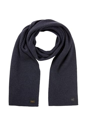 camel active Herren Strickschal aus reiner Lammwolle Navyblau, menswear-OS