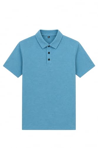 Image of Men's Short Sleeve Polo T-Shirt, Casual Collared Top
