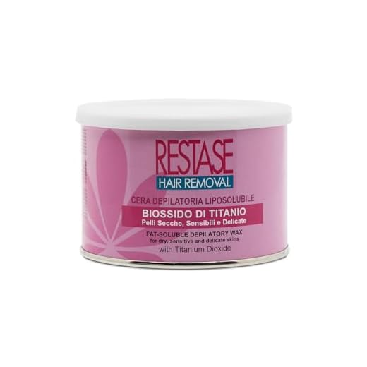 RESTASE | Cera Depilatoria Liposolubile, Biossido di Titanio, Pelli Secche, Sensibili e Delicate, 400 ml, Made in Italy