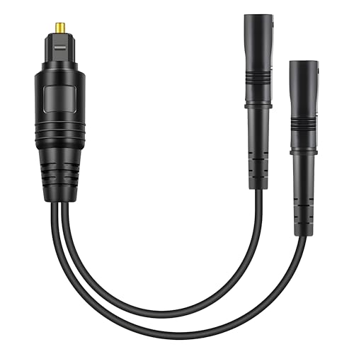 Cable adaptador de audio óptico Toslink de 32 mm para señal SPDIF digital, 1 x 3,5 mm a 2 x 6,35 mm, extensión para TV, reproductor Blu ray, barra de sonido, amplificador y cine en casa, universo