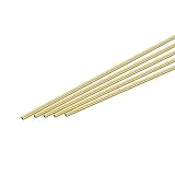 sourcing map 5Stk.Messing-Rundrohr 1,2 mm AD 0,25 mm Wandstärke 300 mm Länge Rohrschläuche