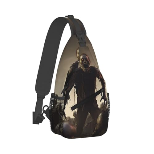 Mochila tipo Sling Bag unisex negra para viaje miniatura 7