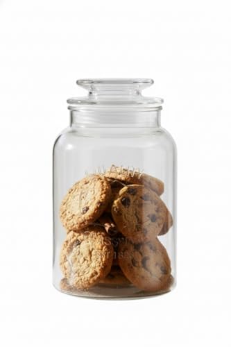Image of 1500 ml Glass Canister Set for Kitchen Airtight Lid and Chalkboard Labels Cookie and Candy Jars, Storage Containers Pack Of (1)