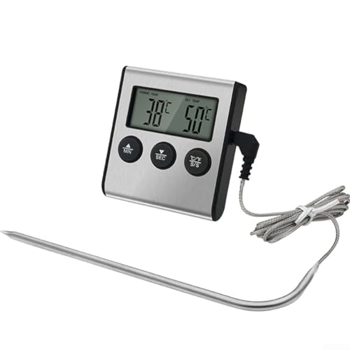 Función de temporizador integrada, termómetro electrónico inteligente para horno de barbacoa de cocina