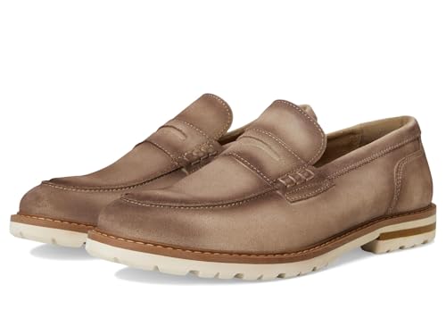 Stacy Adams Men's Hopkins Penny Slip On Loafer, Sand Suede, 12