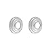 Jaclo 6203-PCH Pair Shower Bar Flanges, Polished Chrome
