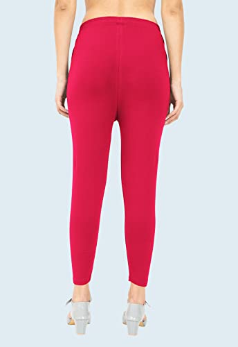 Image of POPOLO Women's Super Soft Ankle Length Cotton Lycra Solid Stretchable Legging