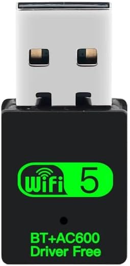 USB WiFi Bluetooth Adapter, 600 Mbps Dual Band 2.4G/5G Wireless WiFi Dongle, Driver Free - SaveBig.AE