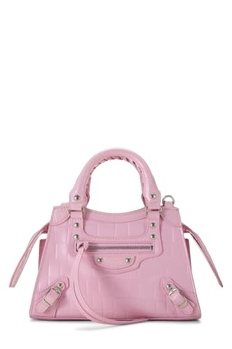 Balenciaga, Pre-loved Pink Embossed Leather Neo Classic City Mini, Pink