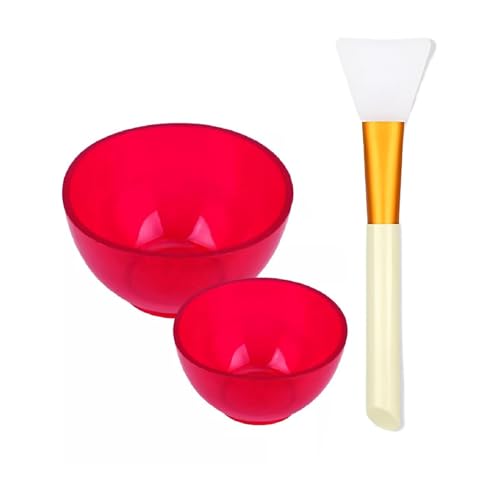 Kit de Aplicação de Máscaras Faciais: Pincel de Silicone e Cubetas Maleáveis - 60ml e 200ml