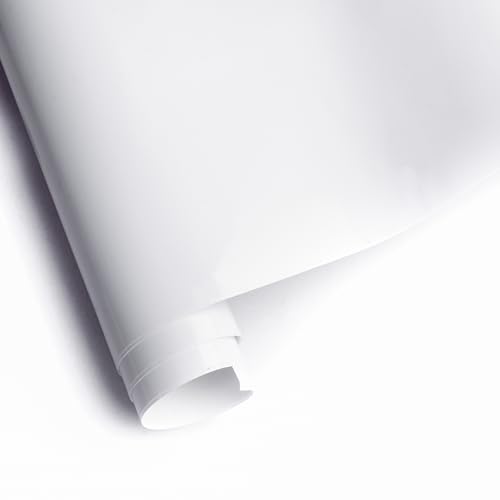 Image of Itsy Bitsy Vinyl Glossy White 12inch X 2ft 1 Roll | for Home Kitchen Countertop, Cabinet Furniture, Oil Proof, Table Top, Wall, Car Wrap Sheet, Wallpaper, Waterproof Vehicle Sticker