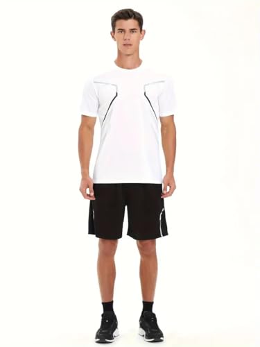 Image of Lymio Polyester T-Shirt and Shorts Cord Set for Men (Men Cord Set 08-11)