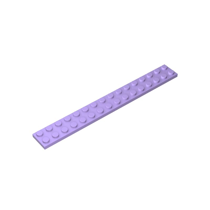 4282 Foundation Plate Plate 2x16 10 Pieces GDS-517 Compatible with Lego Building Blocks Color:Lavender 325 โ image 1