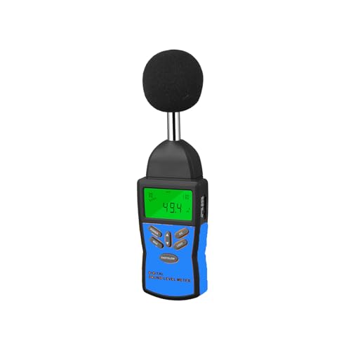 AIOMEST Medidor de decibelios digital portátil de 30 dB a 130 dB con pantalla LCD MAX/MIN, almacenamiento de datos, medidor de nivel de sonido para aula, oficina, hogar