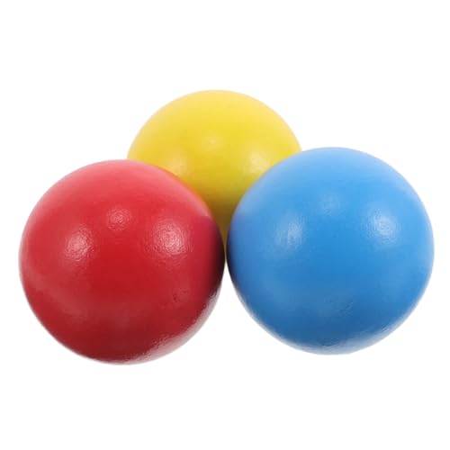 Toddmomy 3 Pcs Wooden Croquet Balls Replacement Balls for Outdoor Family Games Promotes Hand Eye Coordination for Lawn Activities,3.5cm