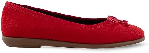 Aerosoles Women's HOMEBET Ballet Flat, Racing Red Faux Suede, 5.5 | Image 5