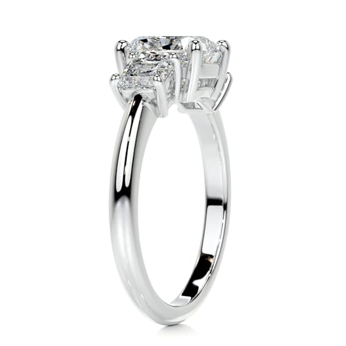 1 Carat Cushion Cut Moissanite Rings for Women Platinum Plated Silver 10K 14K 18K Gold Engagement Rings for Her2