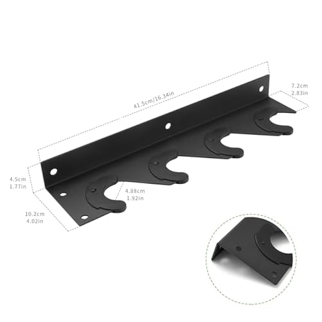 Olympic Wall Mounted Barbell Storage Rack Holder Stand Hanger for Olympic Barbell, Curl bar,Home, Commercial, Garage Gym (4 bars)
