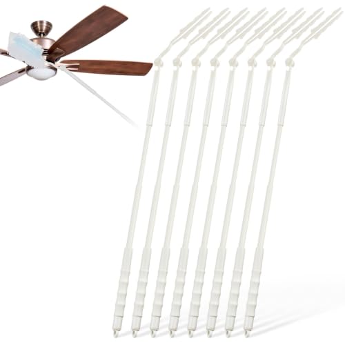 Image of Colingmill 8 Pack Replacement Duster Handles, 3 Ft Extendable, White