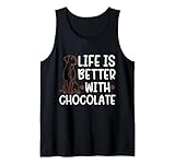 Photo Gallery labrador la vita è migliore con chocolate lab mom funny dog canotta Photo Gallery labrador la vita è migliore con chocolate lab mom funny dog canotta