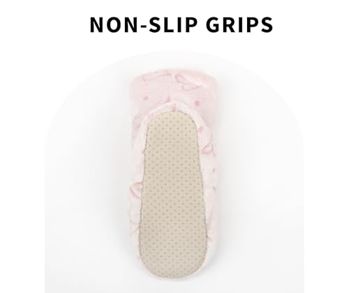 Image of Keyela Womens Non-Slip Sole Slipper Socks, Fluffy Winter House Booties | Ultra soft fuzzy warm indoor house slippers Non-skid bottom for safe walking Cozy winter footwear for ladies