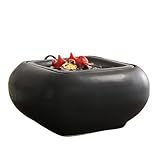 卓上の噴水 セラミック製卓上噴水金魚循環水装飾品穏やかな瞑想リラクゼーション デスクトップ噴水(黒)