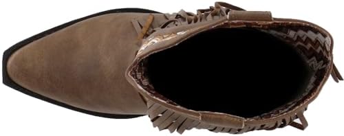 ROPER Kids Girls Fringes Snip Toe Casual Boots Mid Calf - Brown - Size 10 M | Image 5