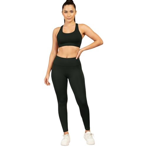 Image of NEVER LOSE Thick High Waist Yoga Pants with Pockets, Tummy Control Workout Running Yoga Leggings for Women