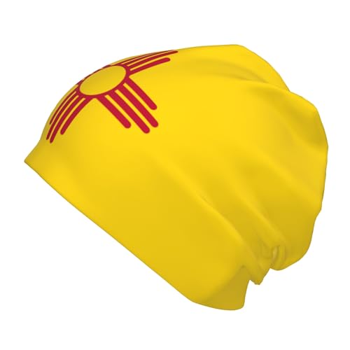 Flag of New Mexico Children Hip Hop Knitted Hat Kids Elastic Leisure Knit Cap Warm Sleep Beanies Black 6