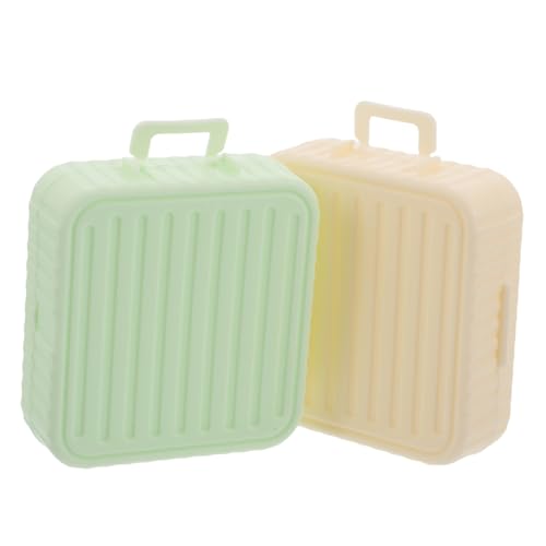 VALICLUD 2 Cajas De Almacenamiento Para Borlas De Polvo Estuche Para Esponjas De Maquillaje Estuche De Viaje Para Borlas De Polvo Contenedor Para Polvos Sueltos Contenedor Para Borlas